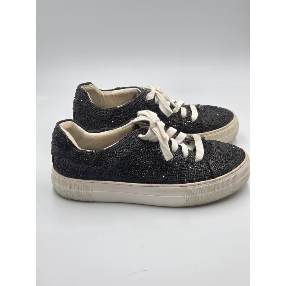Matisse Julia Rhinestone Platform Womens Black Sneakers Casual Shoes size 8